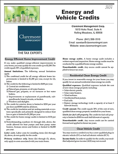 EV and Energy Tax Credits Guide